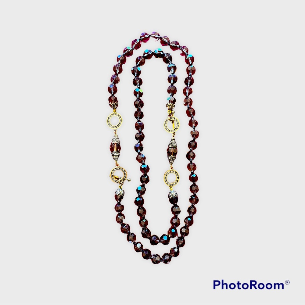 Stunning NWT Heidi Daus, beaded, crystal, toggle 2 pcs Necklace